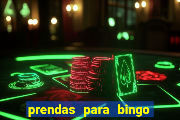 prendas para bingo de natal